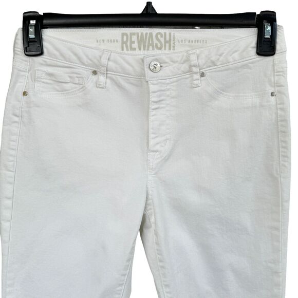 ReWash Junior SZ 9/29 Skinny Jeans Mid-Rise Stretch Pockets Zip-Fly White Womens - Picture 2 of 9